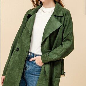Green suede jacket